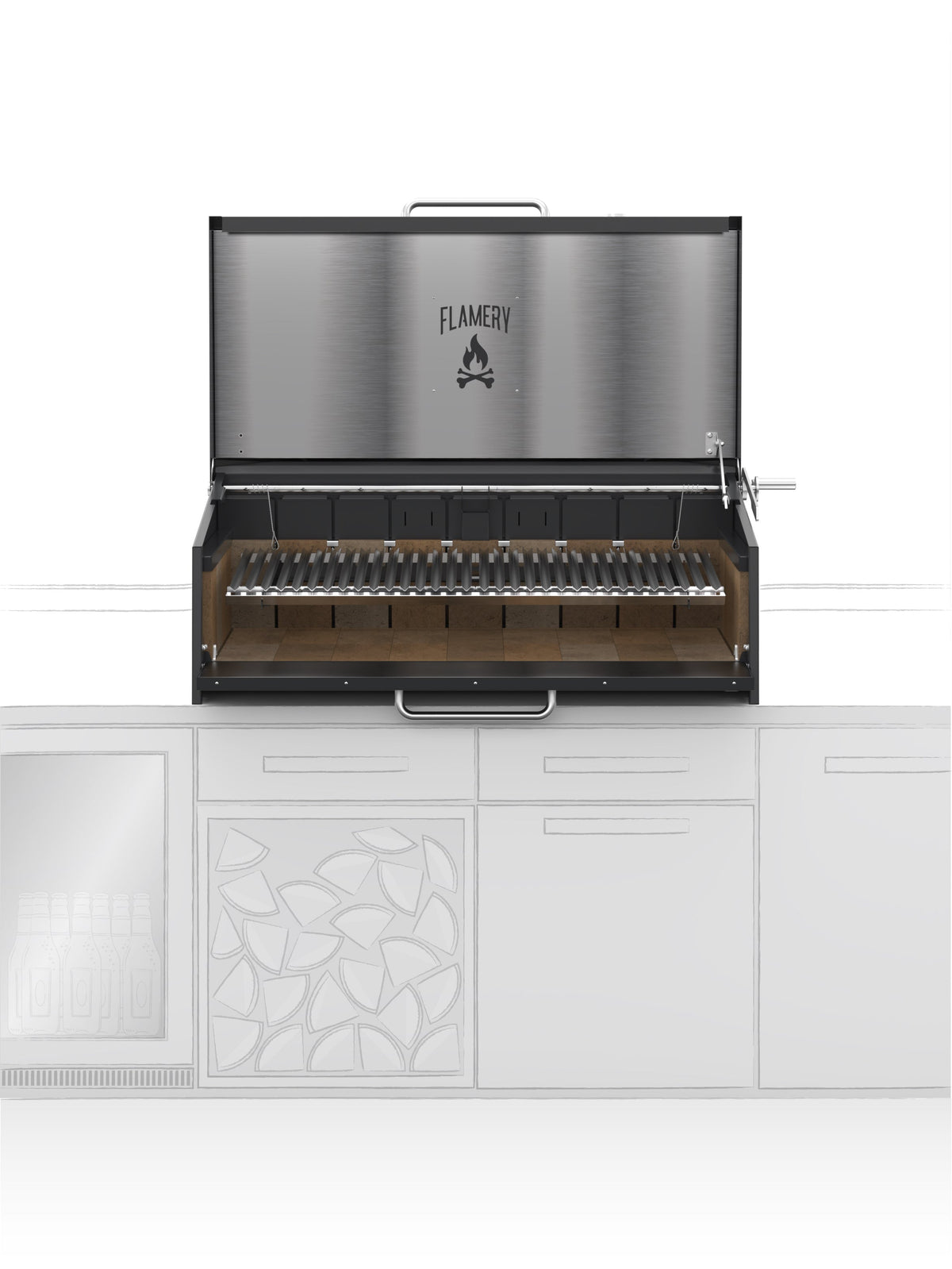 Flamery ASADO PRO.3.2 – Large Asado Grill Built-in