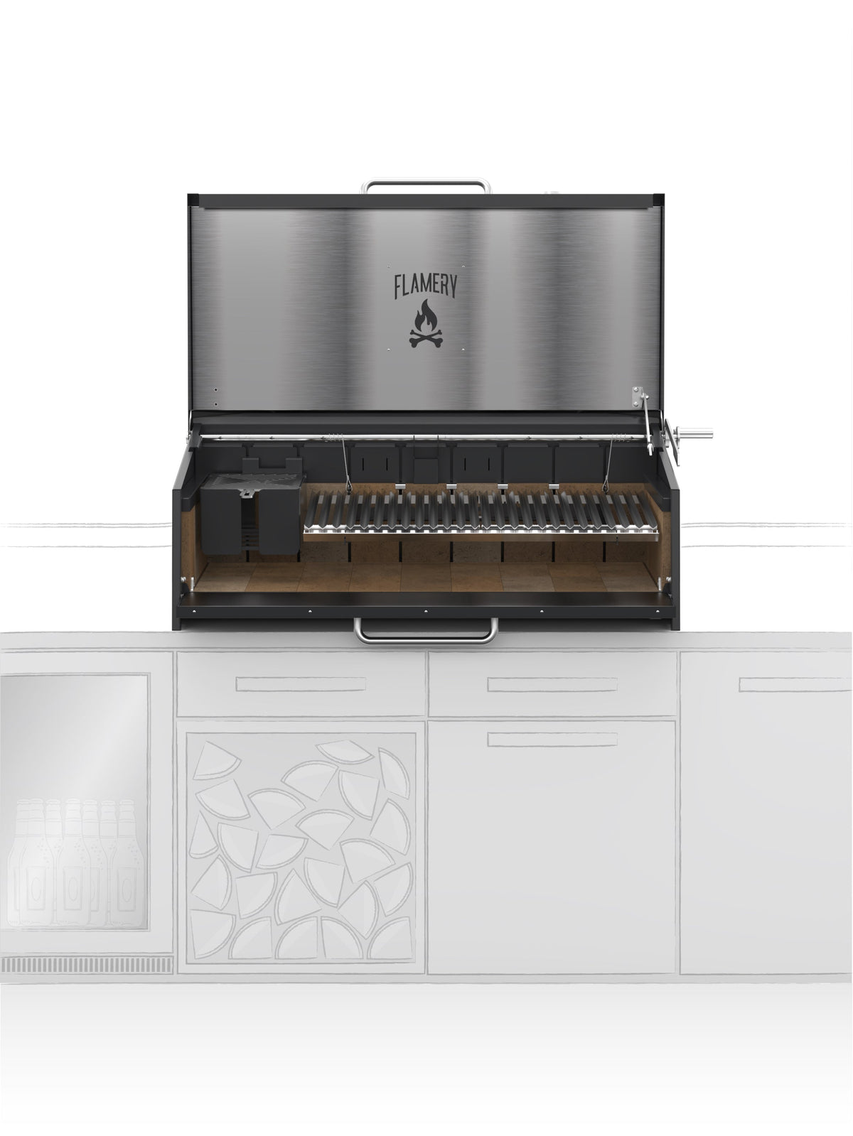 Flamery ASADO PRO.3.2 – Large Asado Grill Built-in