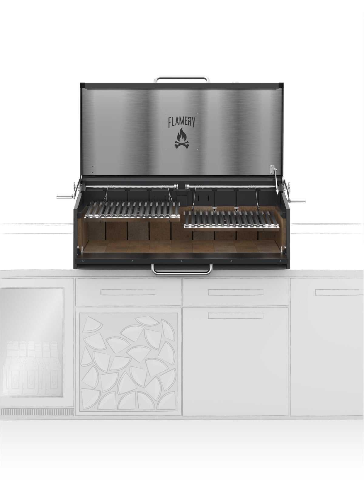 Flamery ASADO PRO.3.2 – Large Asado Grill Built-in