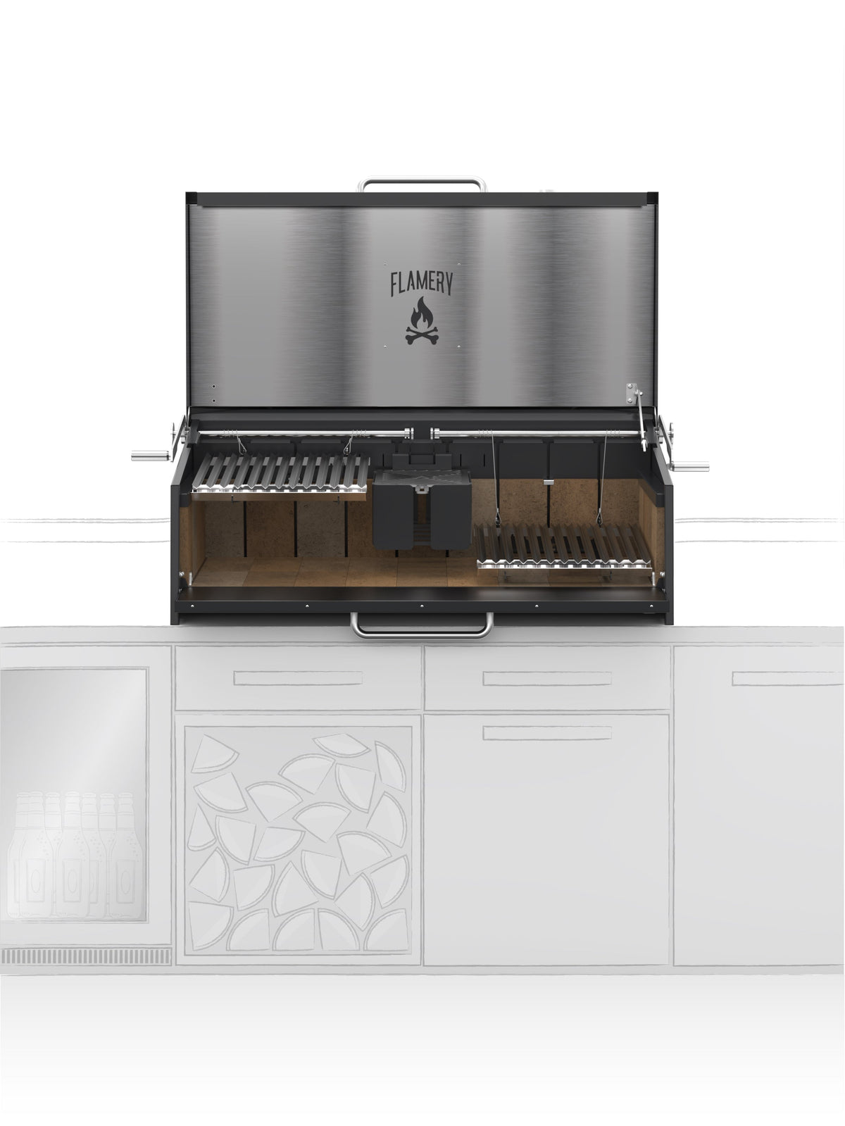 Flamery ASADO PRO.3.2 – Large Asado Grill Built-in