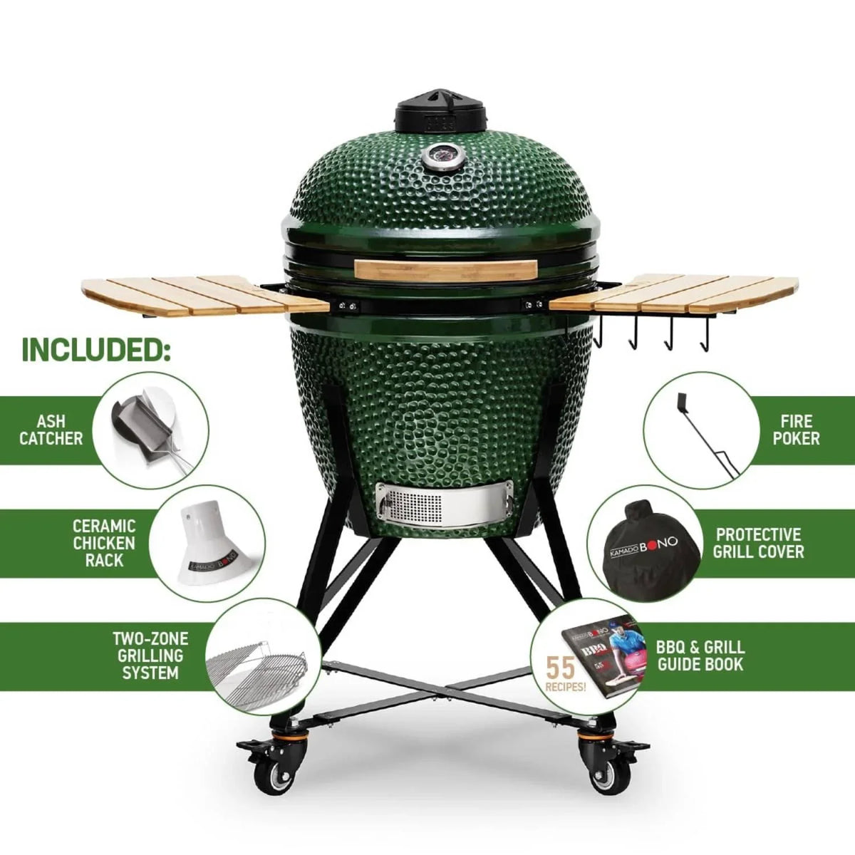 Kamado Bono Maxi Ceramic Grill 21”