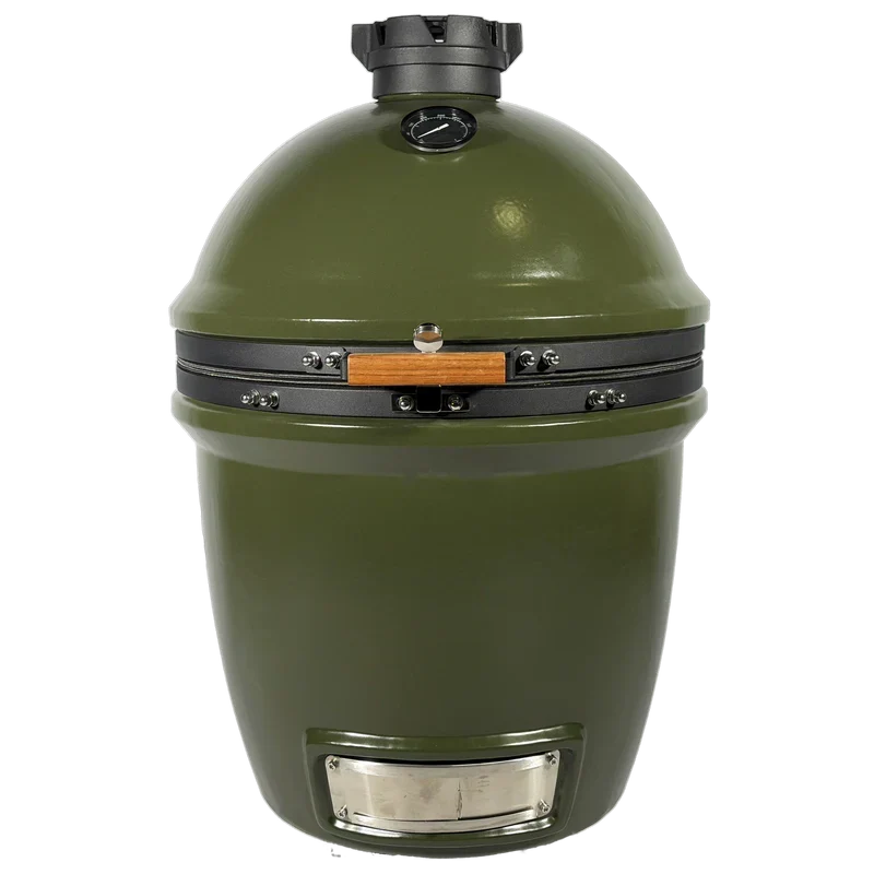 Kama Gear V2 Ceramic Kamado BBQ in Olive Green